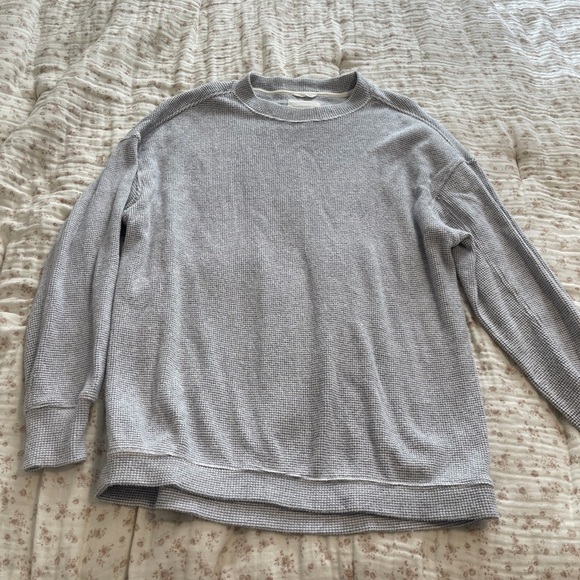 aerie Sweaters - aerie Navy blue and white Waffle Crewneck Sweater